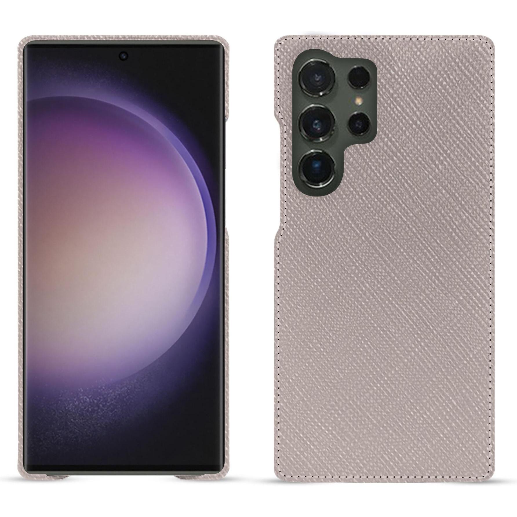 Noreve Lederschutzhülle (Samsung Galaxy S24 Ultra), Smartphone Hülle, Beige