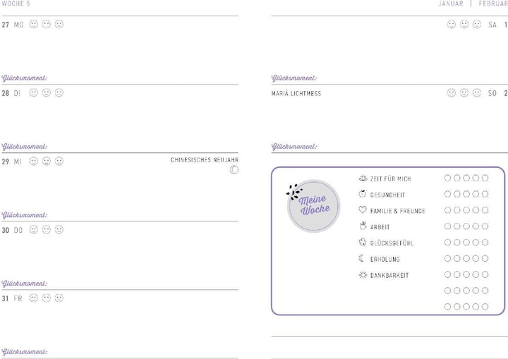 Produktbild Grosser Wochenkalender (Harter Einband, Deutsch)
