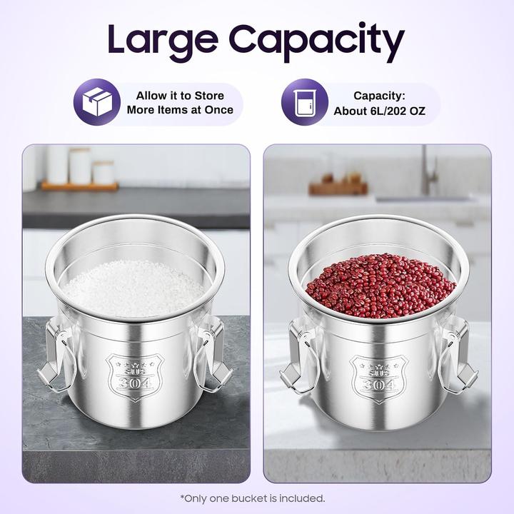 Actual product image Kolhgnse Getreidebehälter mit Deckel (6 l)