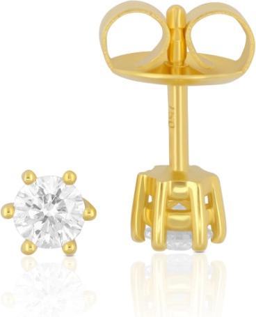 Actual product image Muau Stud earrings 6-handle setting (Yellow gold 750)