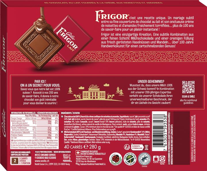 Actual product image Cailler Frigor Squares Filled Milk Chocolate 40 pieces (280 g)