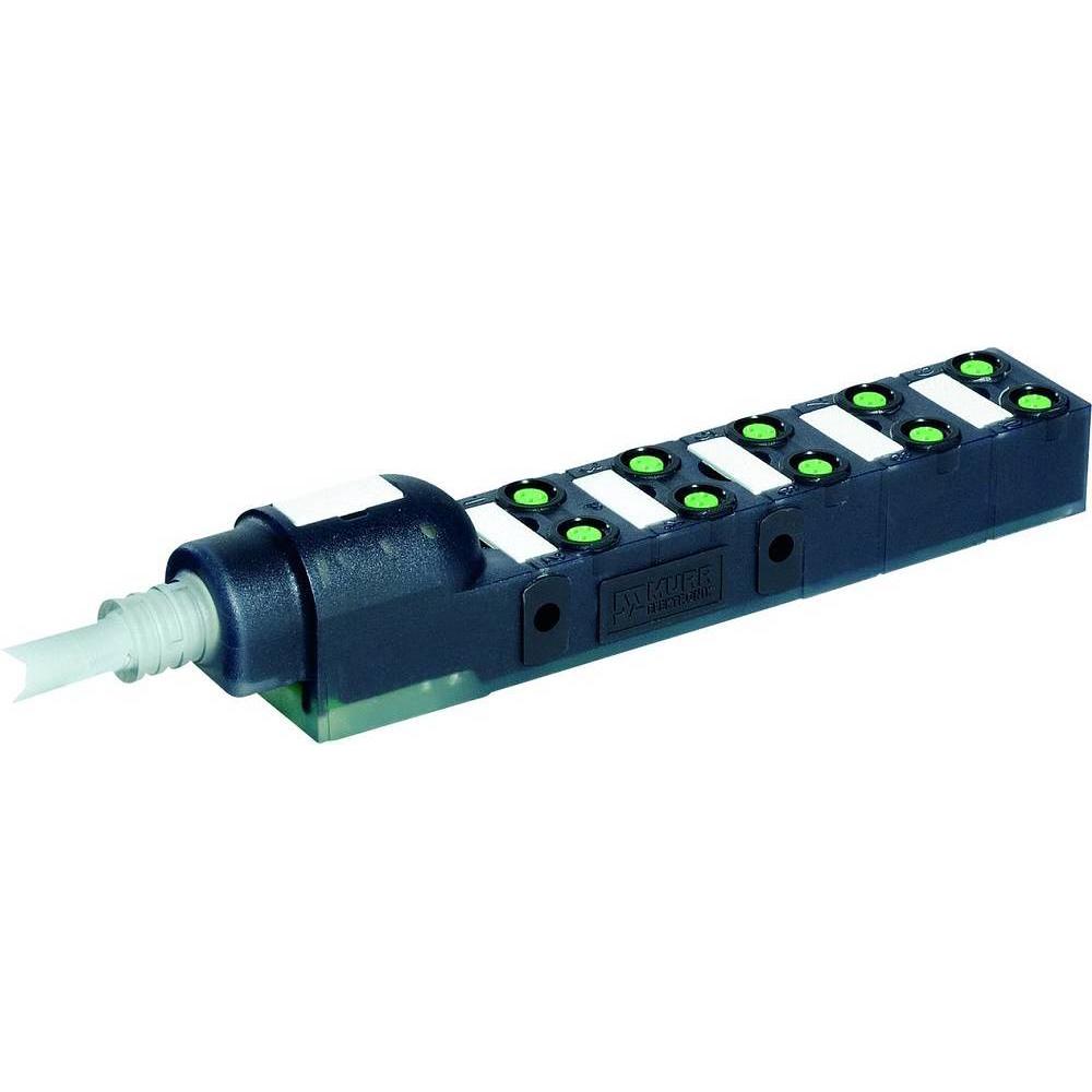 Murr Elektronik Exact8, 10xM8, 3-pol., Ltg.fest 5.0m PUR/PVC 10x0.34+2x0.75, Elektronikkabel + Stecker, Grau