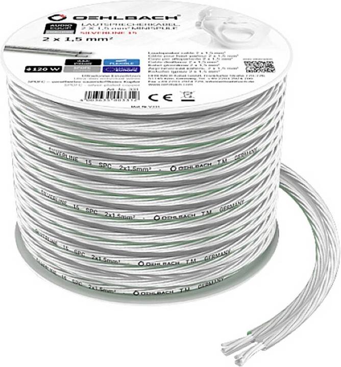 Produktbild Oehlbach Lautsprecherkabel 2x1.5mm² 4m (4 m, 1.50 mm²)
