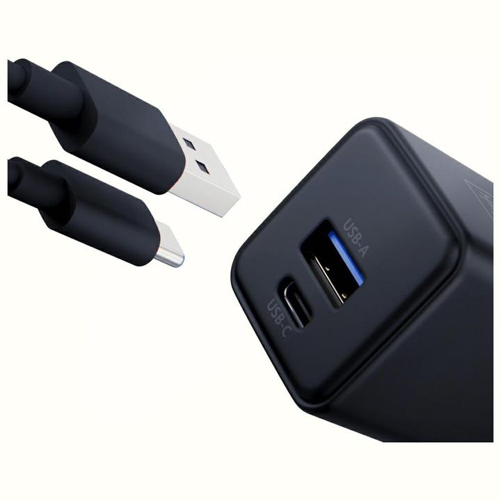 Productafbeelding 3MK Ładowarka sieciowa Hyper GaN Charger 20W 1xUSB-A 1XUSB-C PD QC4+ czarny (20 W)