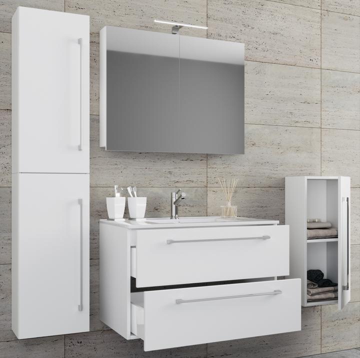 Actual product image VCM 5-piece wash place washbasin Badinos 2 drawers mirror cabinet