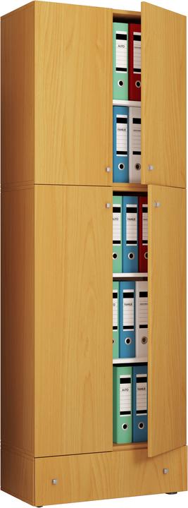 Produktbild VCM Büroschrank Aktenschrank Lona 5-fach Schublade Drehtüren (70 x 39 x 200 cm)