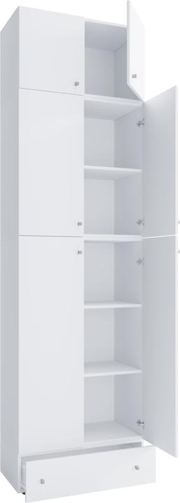 Produktbild VCM Büroschrank Aktenschrank Lona 5-fach Aufsatz Schublade Drehtüren (70 x 39 x 240 cm)