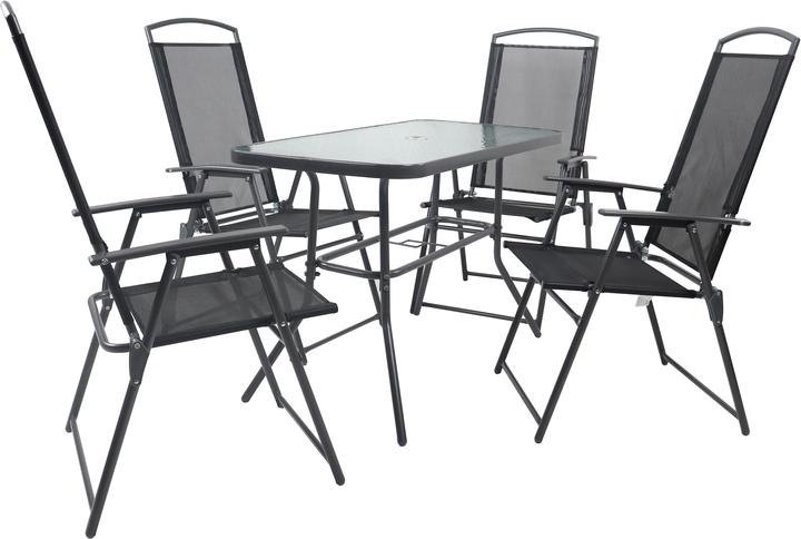 Actual product image VCM 5-piece garden seating set garden furniture with table chairs (110 x 55 x 70 cm)