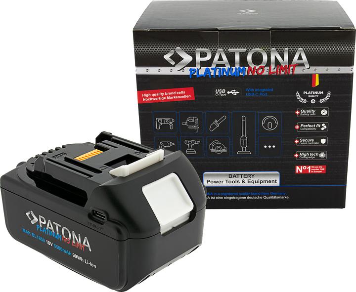 Patona Batteries de remplacement Accu USB-C 65W (18 V)