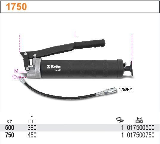 Actual product image BETA 1750 Lever grease gun, high quality workshop accessories, grease gun hand lever (tool made of sturdy
