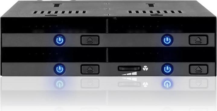Actual product image Icy Dock Rack FlexiDock MB014SP-B 1x 5.25" pour 4x emplacements 2.5" avec ventilateur