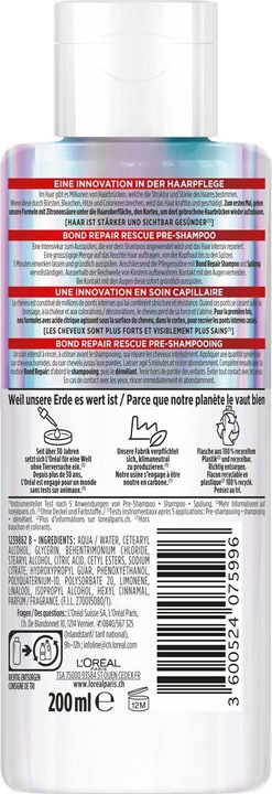 Immagine prodotto L'Oréal Paris Bond Repair pre shampoo (200 ml, Shampoo liquido)