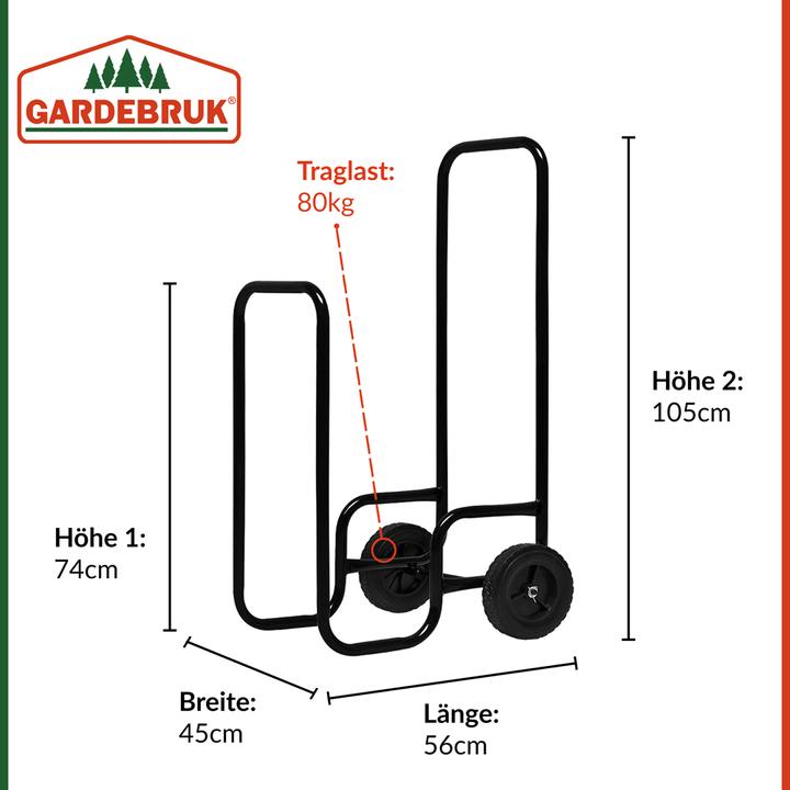 Actual product image Deuba Firewood trolley