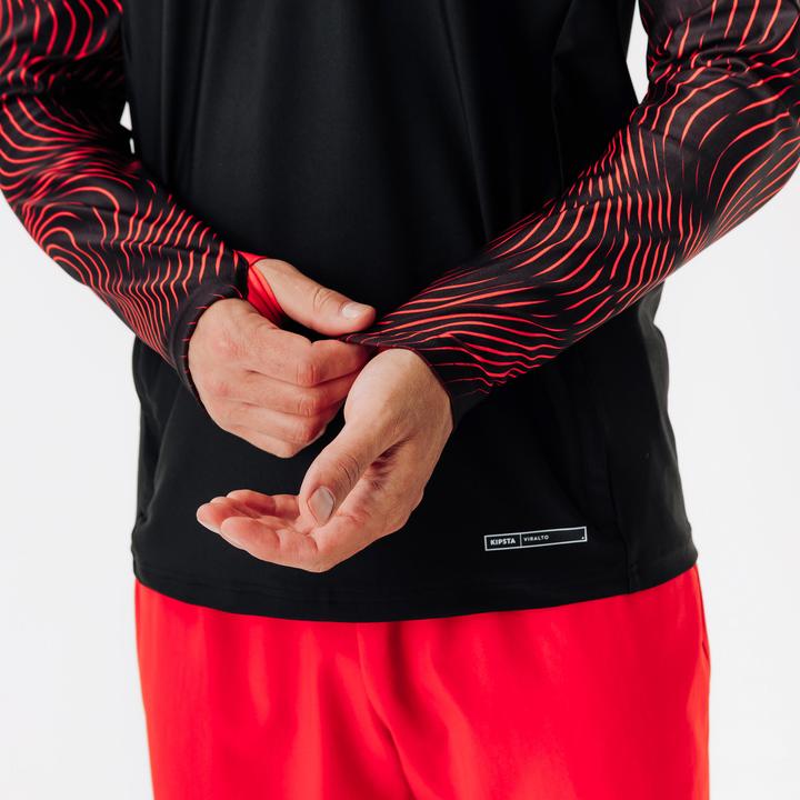 Produktbild Kipsta 1/2 Zip Viralto Wavy Club - Red/Black (L)