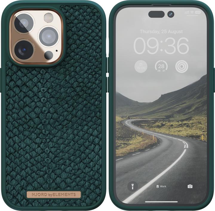 Image du produit Njord Étui rigide Salm.Leather Magsafe vert (Apple iPhone 14 Pro)