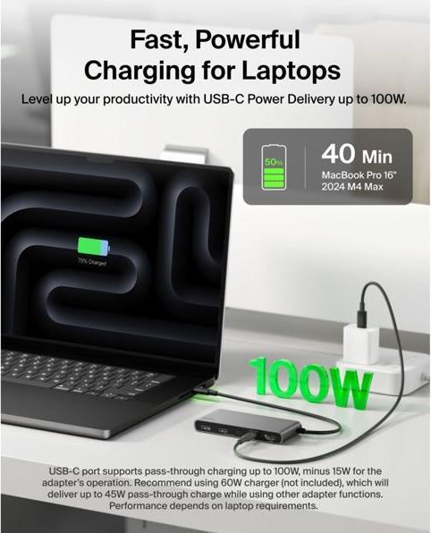 Immagine prodotto Belkin Connect 7-In-1 USB-C Hub Mit Dual USB-C Ports Silber (USB-C, 7 porte)