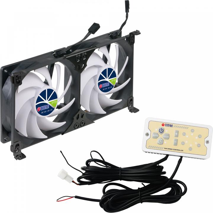 Titan TTC-SC22(A)/V2+ Koelkast dubbele ventilator 92x25mm IP55 voor camping (28 dB)