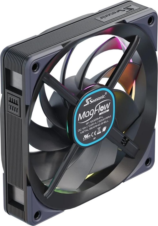 Actual product image Seasonic MagFlow 1225PWM ARGB 120*120*120 1-Fan Kit fan (120 mm, 1 x)