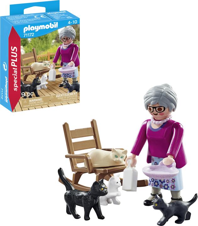 Produktbild Playmobil Oma mit Katzen (71172, Playmobil Special Plus)