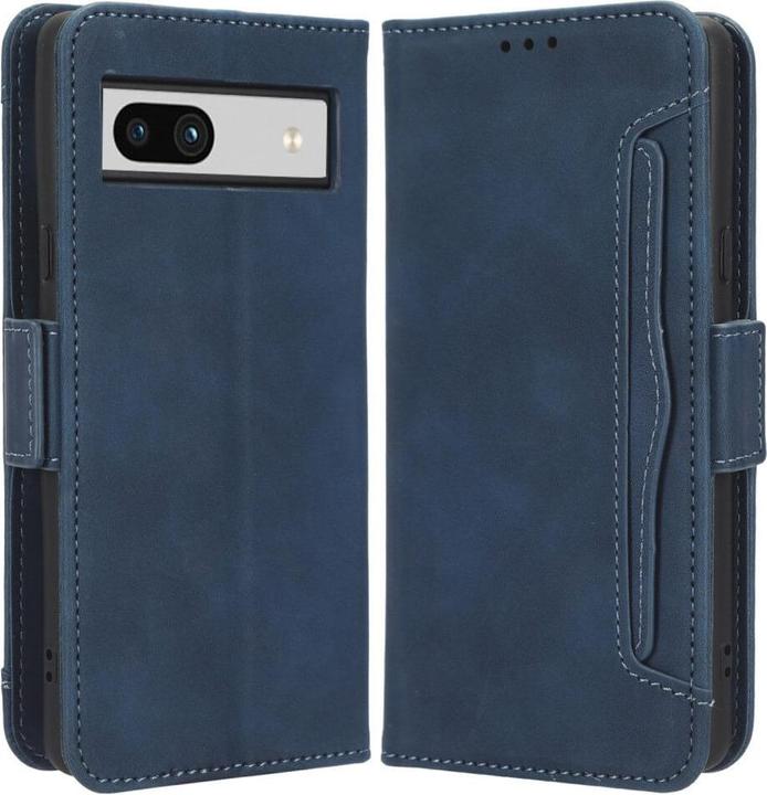 Cover-Discount Google Pixel 7a - Etui mit vielen Kartenfächer blau (Google Pixel 7a)