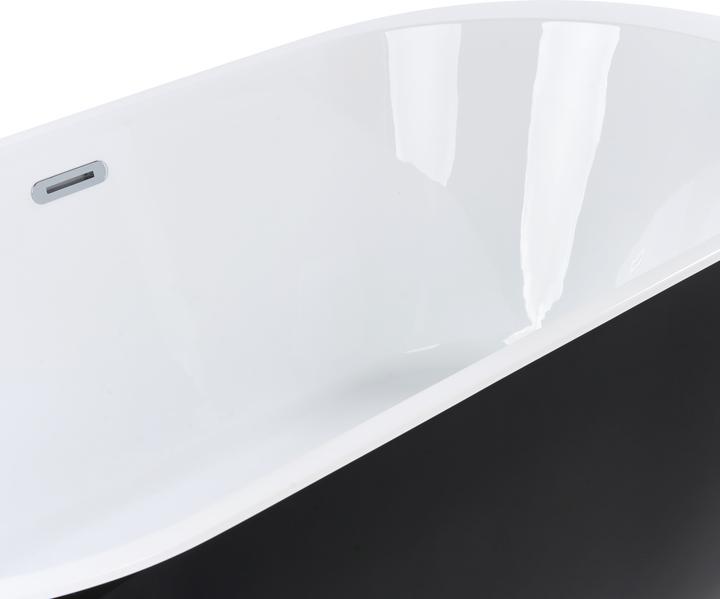 Actual product image Beliani Bath tub free-standing black oval 170 x 80 cm NEVIS (220 l, 170 cm, 80 cm)
