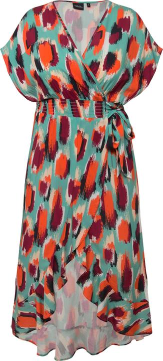 Produktbild Ulla Popken Kaftan, Fleckenmuster, Bindeband, Halbarm (50, 52, 54, 56)