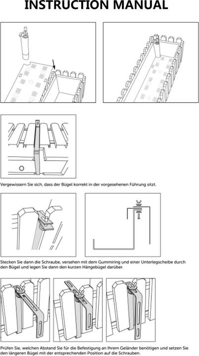 Image du produit HTI-Living Blumenkasten mit Wasserspeicher Nessa 75 cm Weiss (75 cm)