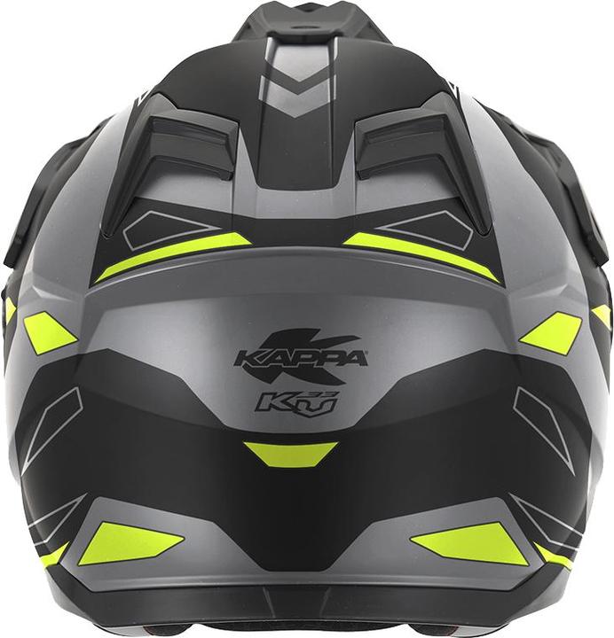 Actual product image Kappa KV-33 WIZARD Endurohelm matt grau-schwarz-gelb XS (XS)