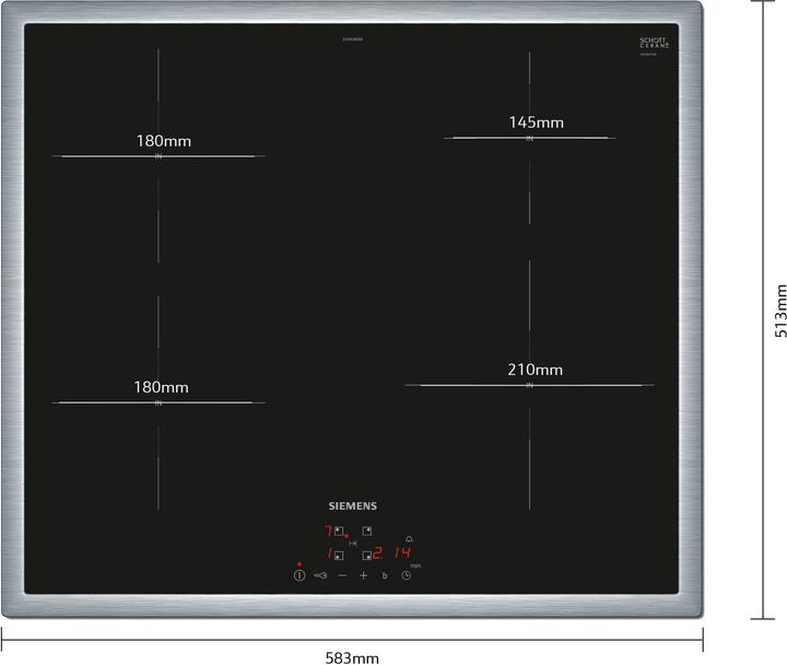 Siemens iQ100 (58.30 cm, Table de cuisson à induction)