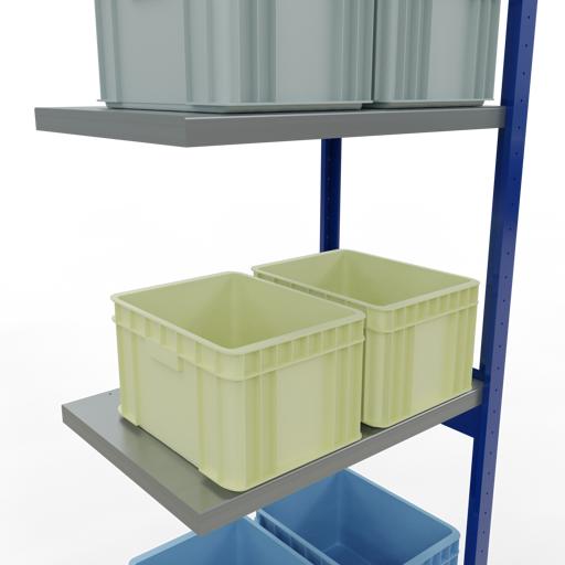 Actual product image Schulte Lagertechnik MULTIplus250 boltless add-on bay system with length bolts