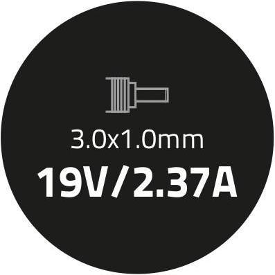 Thumbnail - Qoltec 51508.45W - Notebook - Indoor - 100-240 V - 50/60 Hz - 45 W - 19 V (45 W), Notebook Netzteil, Schwarz