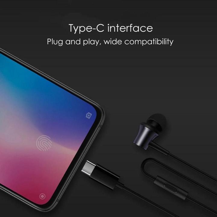 Actual product image Techonic Other Xiaomi XIAOMI original wire earphone Typ C with microphone HSEJ04WM black blister