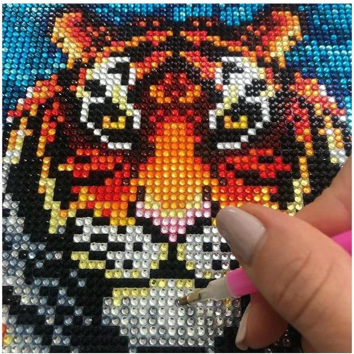 Actual product image Sentosphere Rhinestone picture tiger