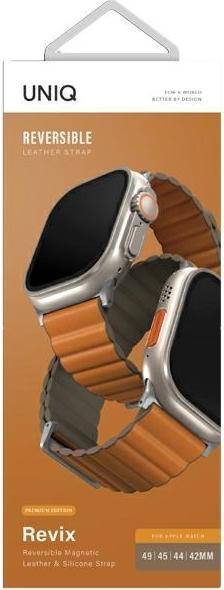Actual product image Uniq pasek Revix Premium Apple Watch Series 1/2/3/4/5/6/7/8/SE/SE2/Ultra 42/44/45/49mm Edition Rever (Plastic, ecological leather, Silicone)