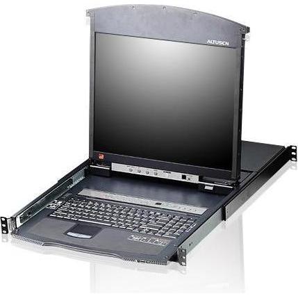 Aten 8 Port RJ45 KVM & Dual rail, KVM Switch, Schwarz