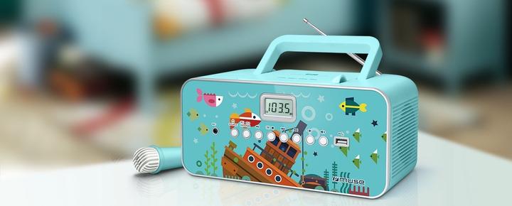 Produktbild Muse M29KB Kinder CD-Player CD, UKW, USB Inkl. Mikrofon (FM, PLL, MW)