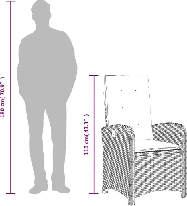 Actual product image vidaXL 10-piece garden lounge set with cushions