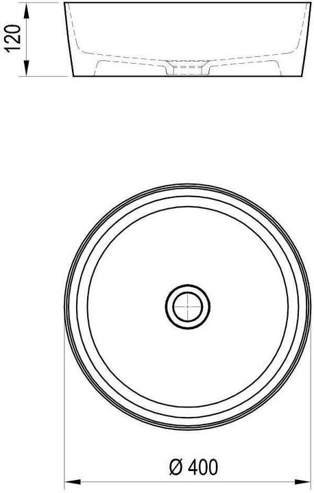 Actual product image Ravak Ceramic built-in washbasin Uni, Slim 40 cm (400 mm)