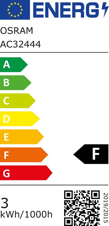 Energie-Label Osram Led Retrofit Classic P (E14, 2.50 W, 250 lm, 1 x, F)