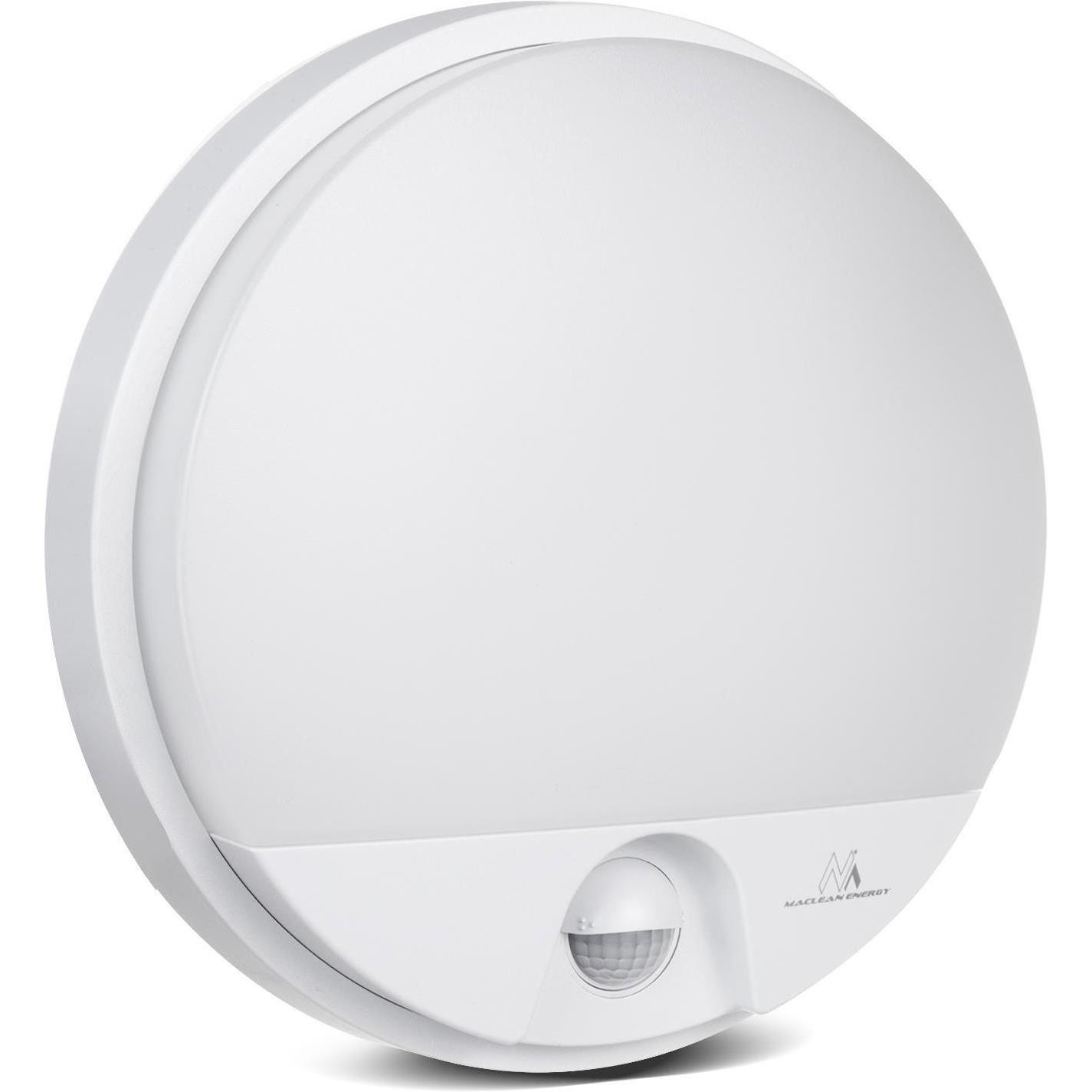 Maclean, Wandleuchte + Deckenleuchte, MCE291W LED lamp with infrared motion sensor 1100lm 15W IP54 baltas (1100 lm)
