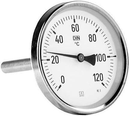 Afriso thermomètre bimétallique BiTh 80 fi80mm 0-120 degrees C manchon 63 mm 1/2 " ax class 2.0 63 80 (Thermomètres)