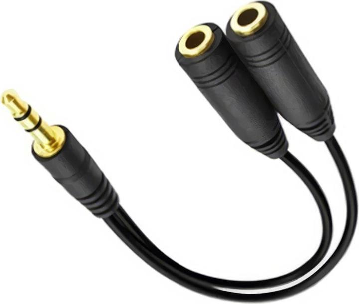 Dual 3.5mm Mono Connector To 3.5mm Mono Jack Stereo Audio Adapter - Foto 11