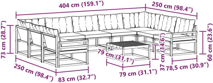 Produktbild vidaXL Outdoor-Sofa