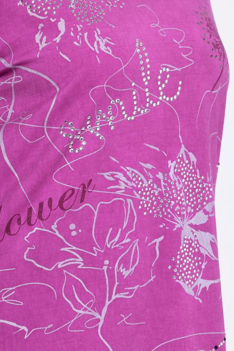 Actual product image Miamoda T-Shirt, floraler Druck, Saum hinten länger (54)