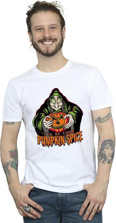 Actual product image Disney Mens Pumpkin Spice Evil Queen Villains Cotton T-Shirt (4XL)