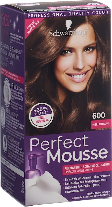 Image du produit Schwarzkopf Perfect Mousse Coloration mousse permanente 600 brun clair (600 brun clair)