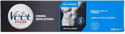 Produktbild Veet Men Body and Chest Hair Removal Depilatory Cream for Sensitive Skin 200ml (200 ml)
