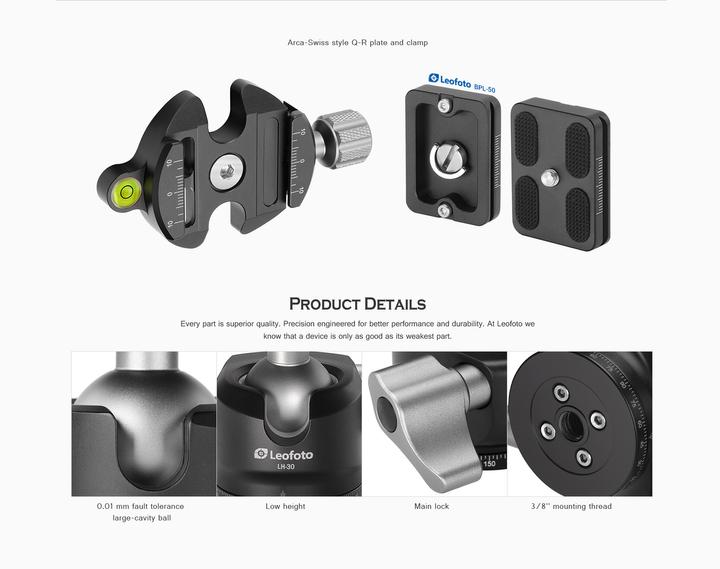 Image du produit Leofoto LH-30 (Tête sphérique)