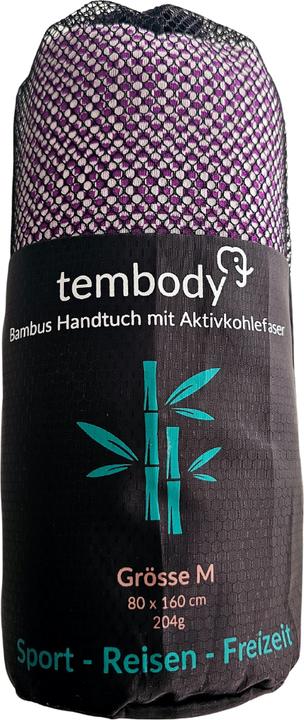 Image du produit Tembo Tembody Bambus Reisehandtuch Lila M (160 x 80 cm)