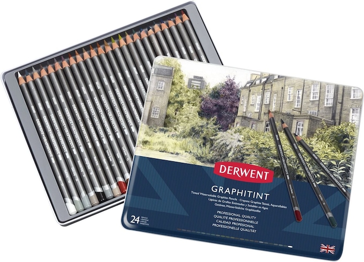 Actual product image Derwent Graphitint pencils, 24 tin